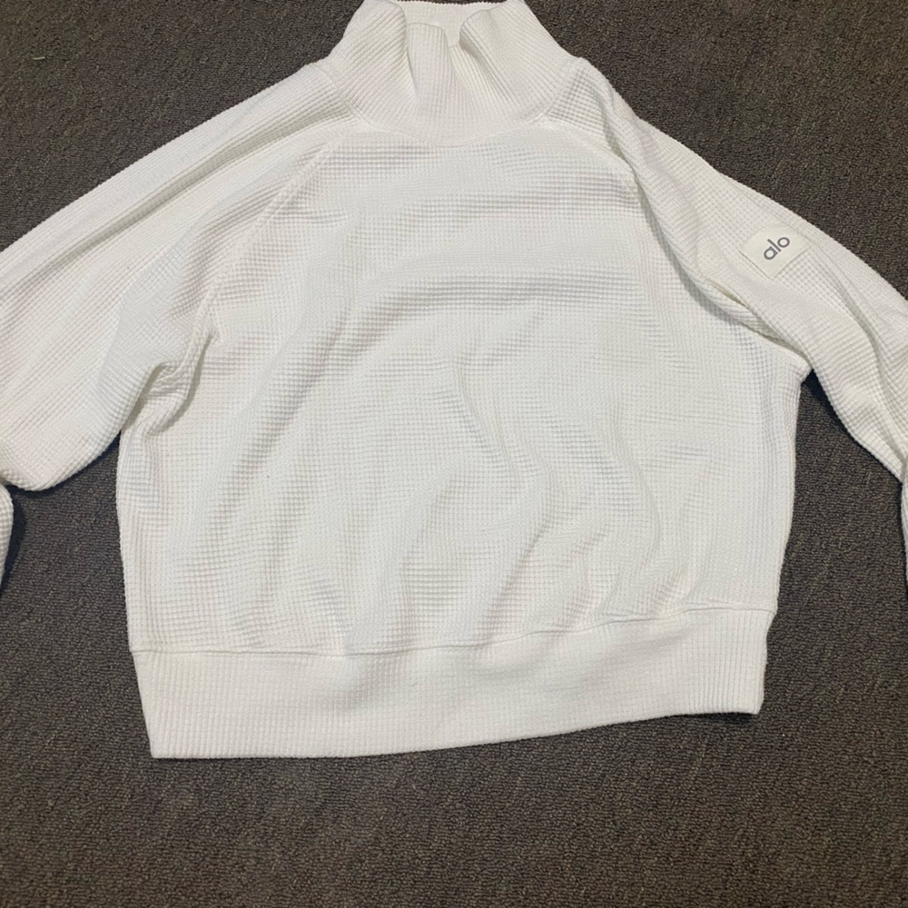 Alo Yoga Waffle Weekend Escape Mock Neck Sweatshirt